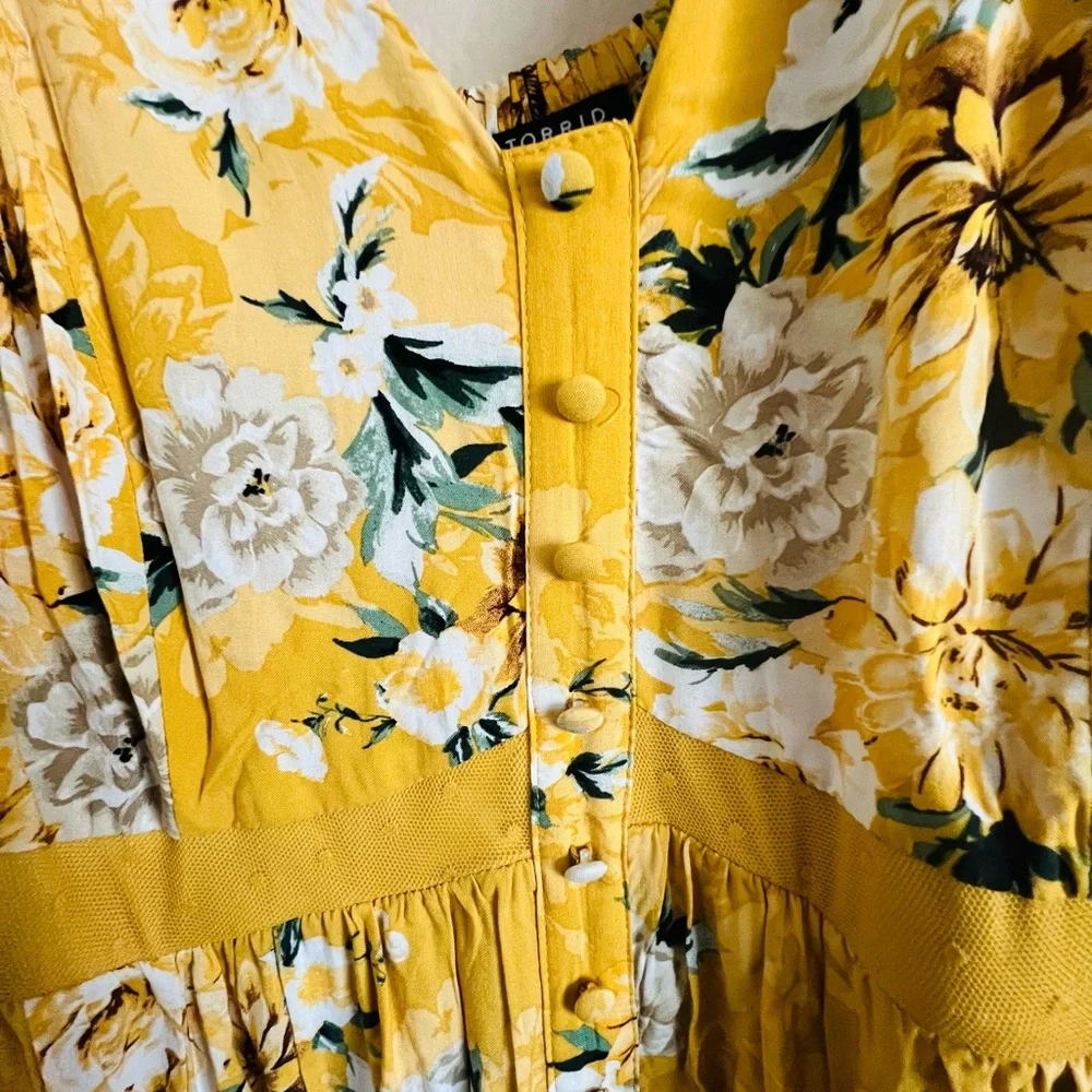 Torrid Maxi Challis Button-Front Dress 🌻 - Picture 5 of 5